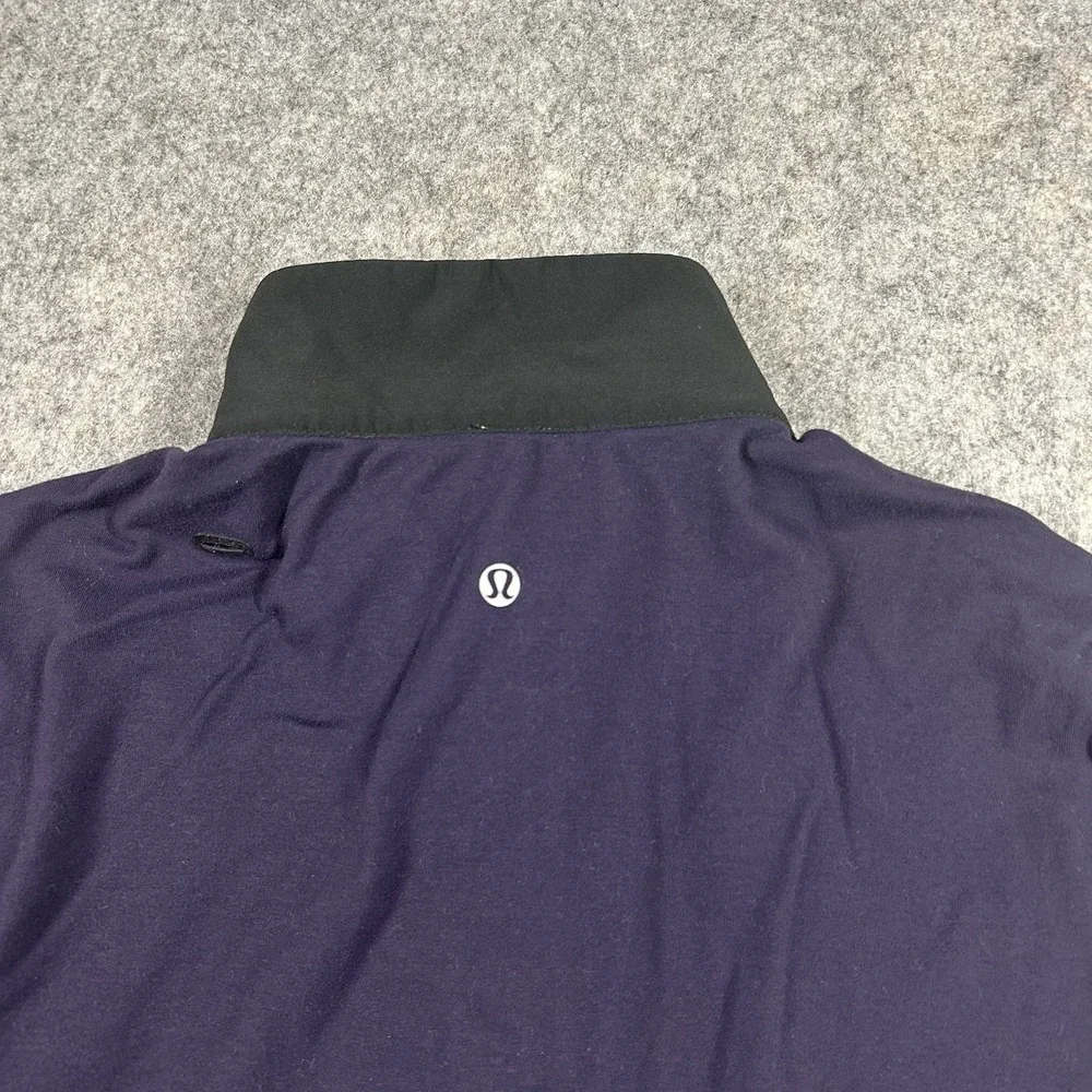 Lululemon Sprint Zip Heathered Gray Jacket Mens M 1/4 Zip Performance Workout